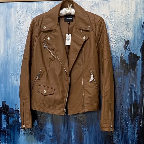 Express Jackets & Blazers - Express Faux Leather Jacket NWT